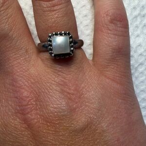 Stirling  Silver Pearl Ring Silpada size 6